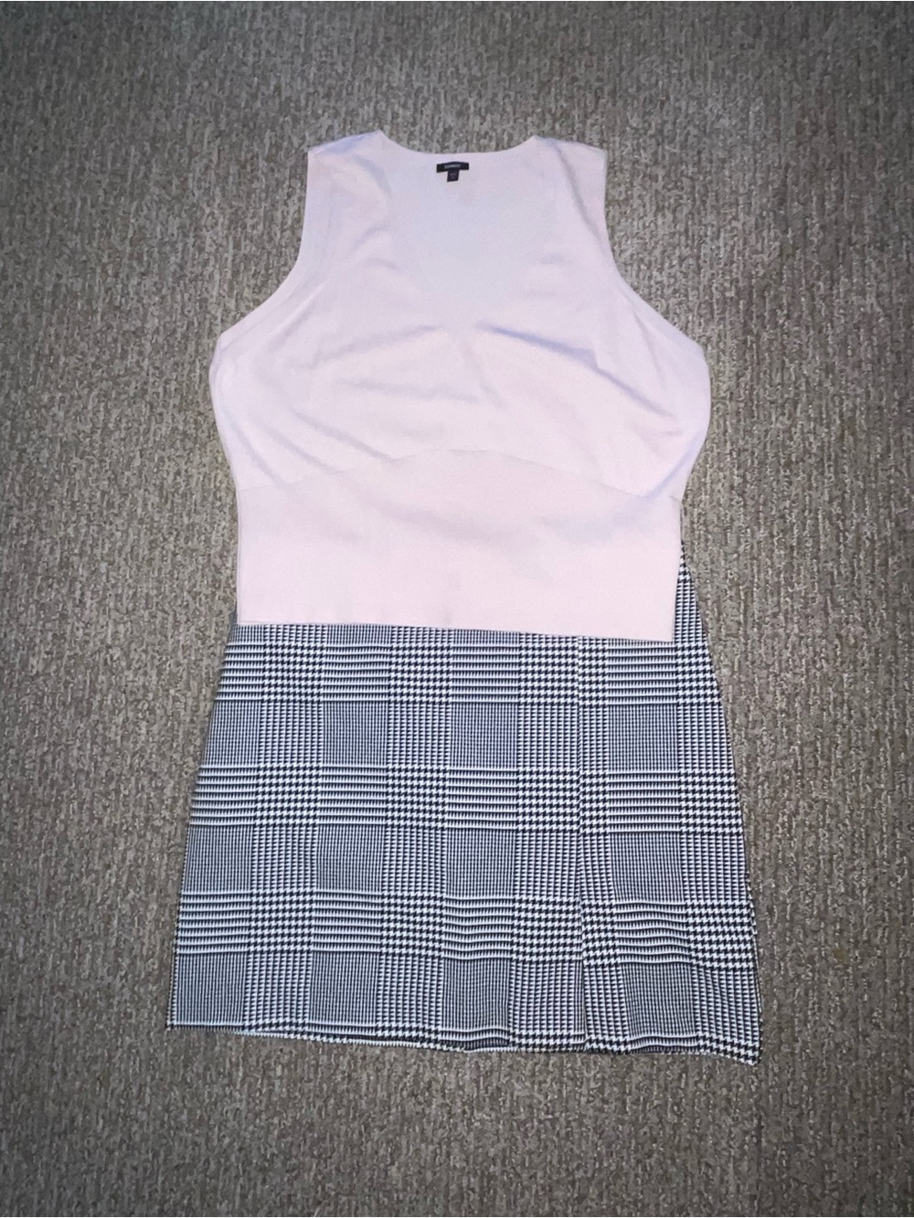 Soft Girl Pink Sleeveless Top + Plaid Mini Skirt Outfit